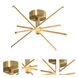 Jaxx LED 20 inch Satin Brass Flush Mount Ceiling Light