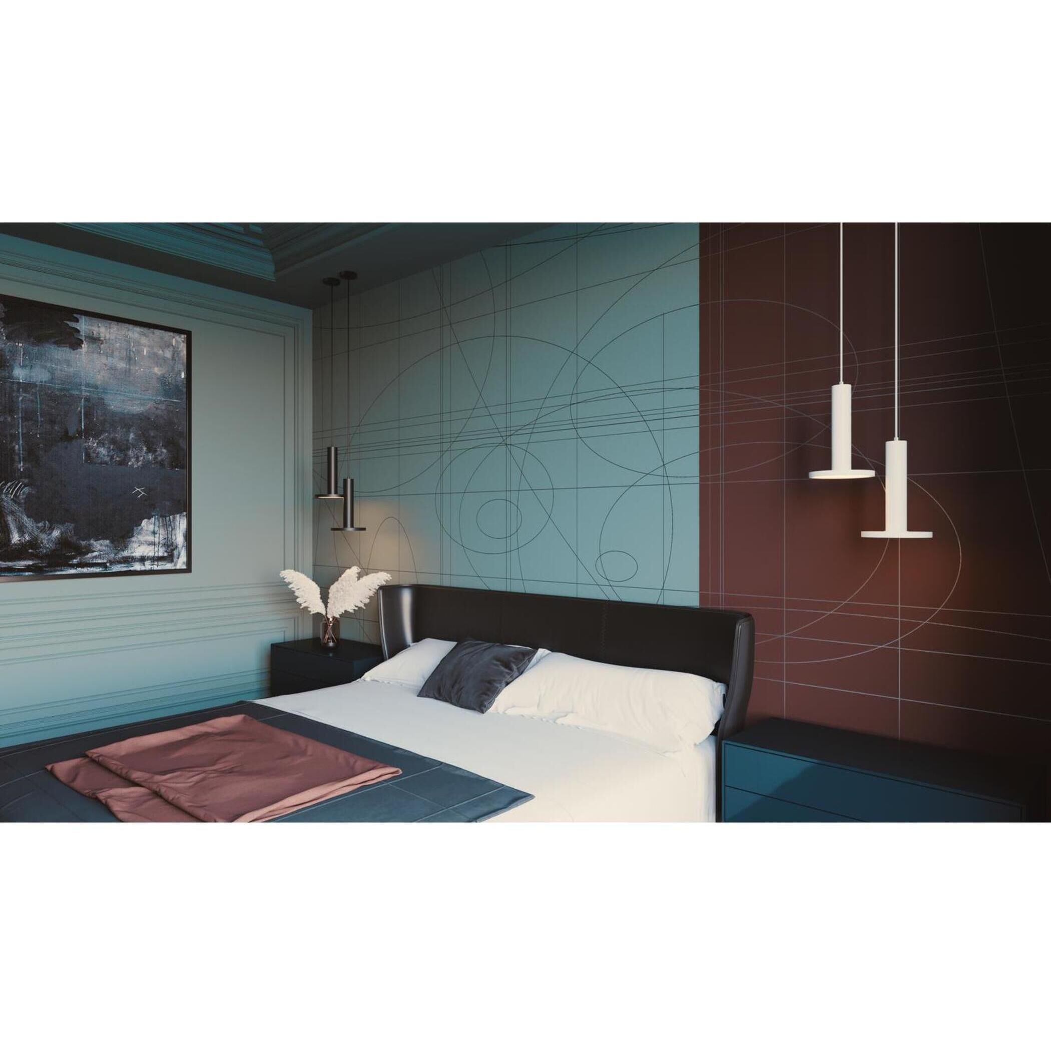 Luna LED 5.31 inch White Pendant Ceiling Light