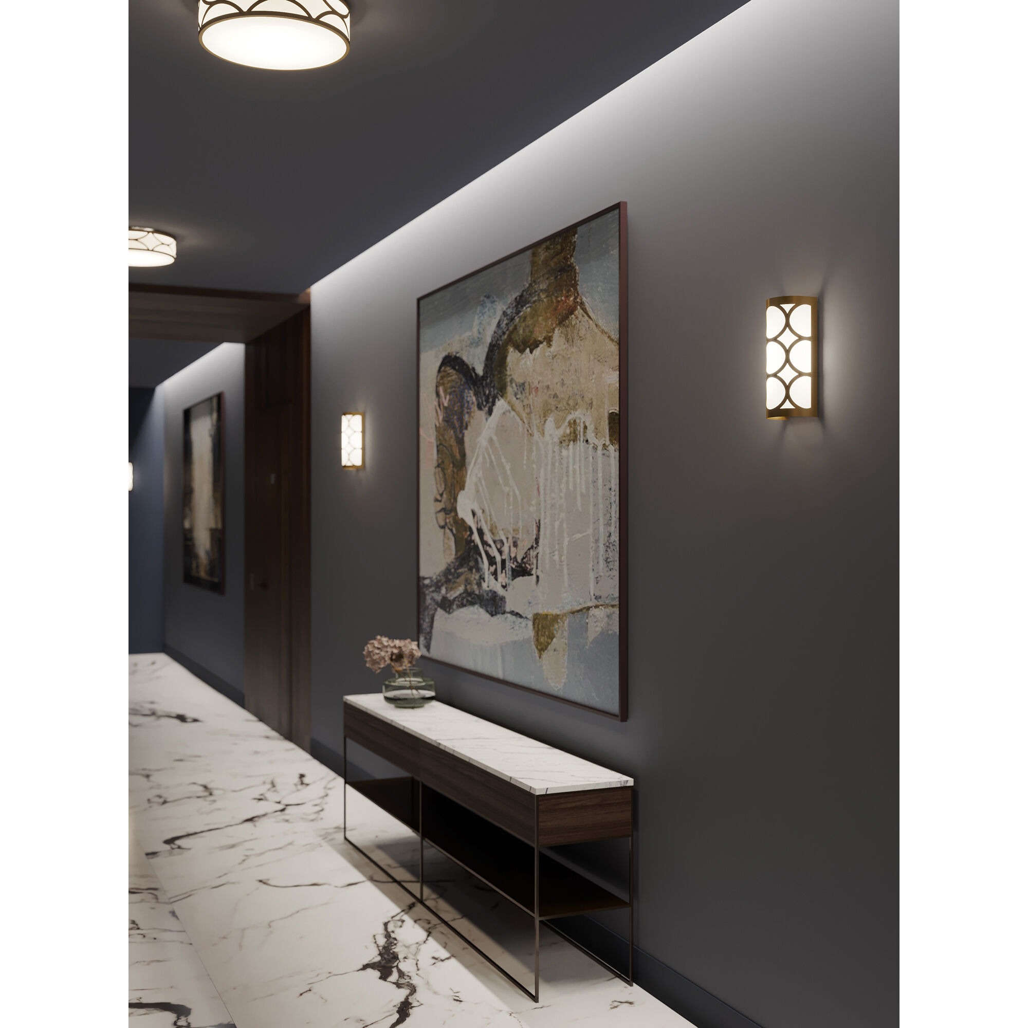 Lake LED 4.82 inch Gold ADA Wall Sconce Wall Light