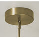 Knoll LED 36 inch Light Antique Brass Pendant Ceiling Light