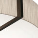 Apex 3 Light 21.25 inch Satin Nickel Pendant Ceiling Light in Jute and Espresso