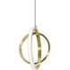 Lock LED 9 inch Satin Brass Pendant Ceiling Light