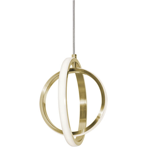 Lock LED 9 inch Satin Brass Pendant Ceiling Light