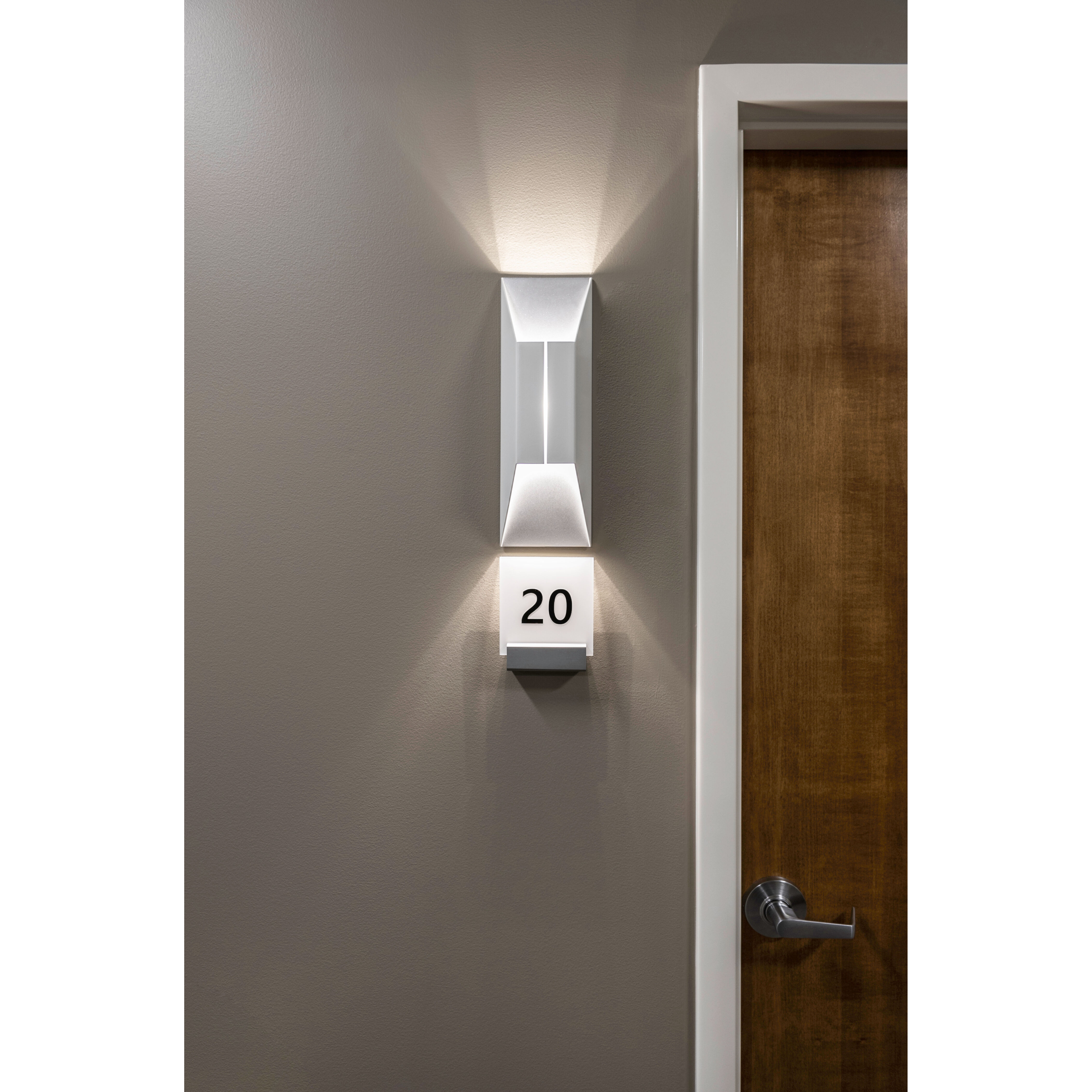 Summit LED 4.72 inch White and Silver ADA Sconce Wall Light