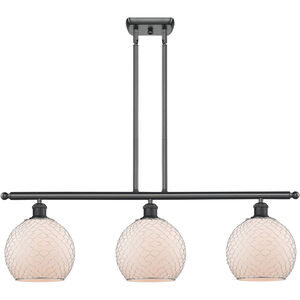 Ballston Farmhouse Chicken Wire LED 36 inch Matte Black Island Light Ceiling Light, Ballston