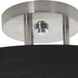 Montclair LED 12.25 inch Satin Nickel Semi-Flush Mount Ceiling Light in Black