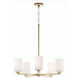 Leo LED 24 inch Light Antique Brass Chandelier Ceiling Light