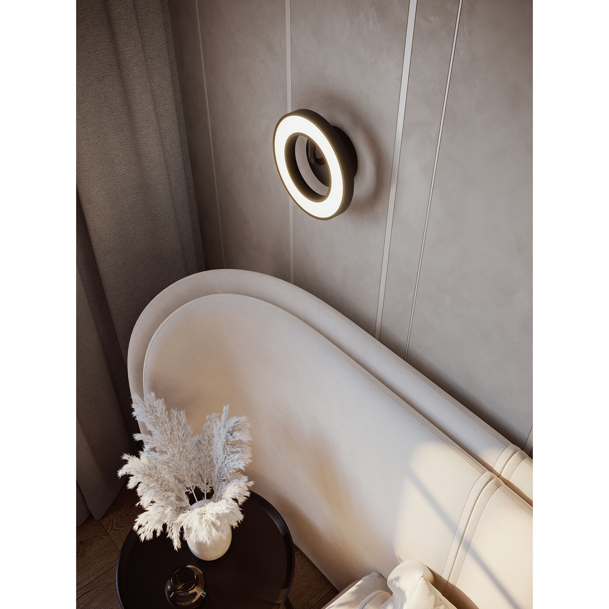 One LED 9.61 inch Black Wall Sconce Wall Light