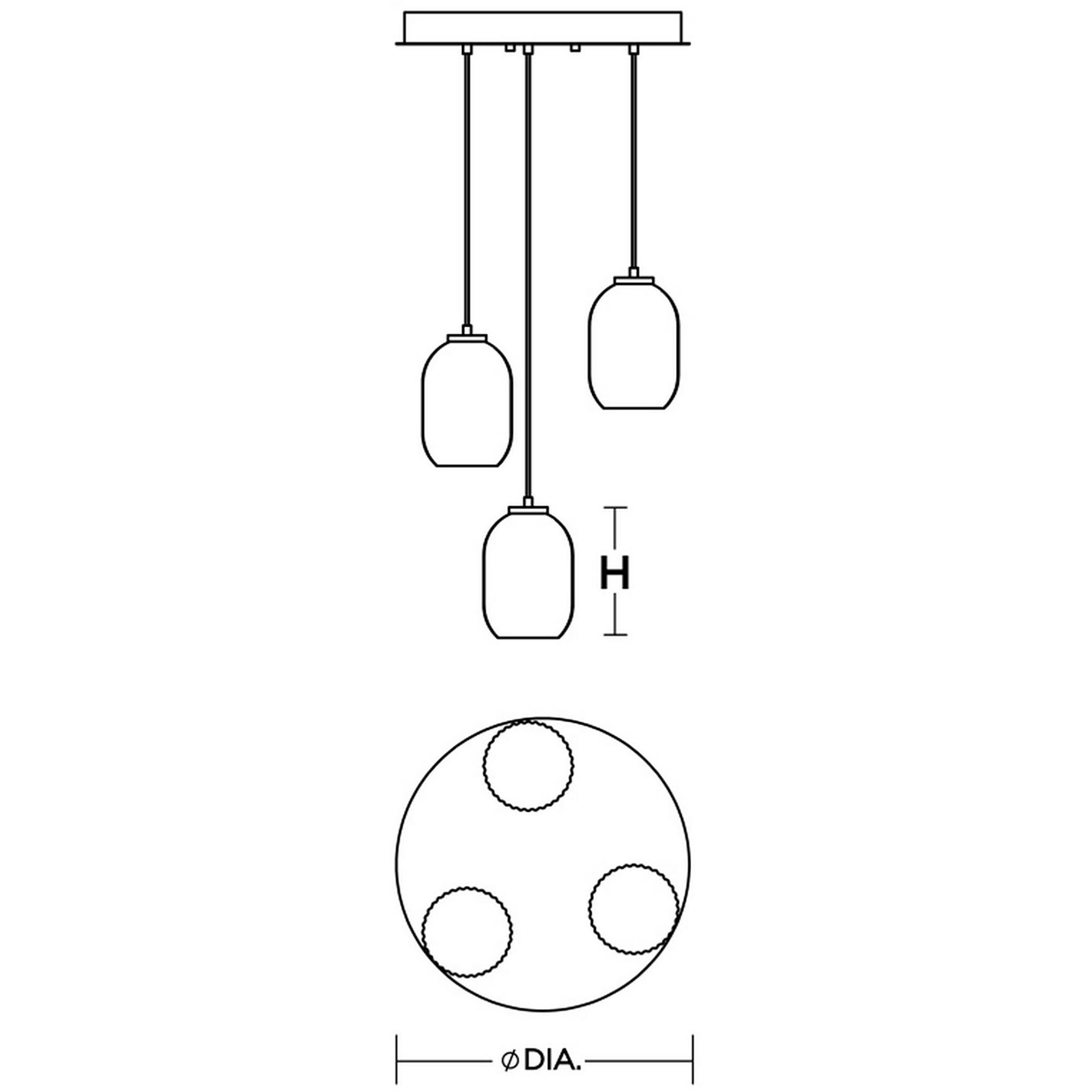 Callie 3 Light 18 inch White Pendant Ceiling Light