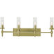 Huntington 4 Light 30 inch Light Antique Brass Vanity Light Wall Light