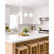 Cleo 3 Light 36 inch White Multi Pendant Ceiling Light