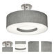 Montclair LED 15 inch Satin Nickel Semi-Flush Mount Ceiling Light in Grey