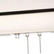 Apex LED Espresso ADA Wall Light in Linen White