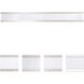 Randolph LED Satin Nickel ADA Wall Light in Linen White