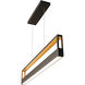 Echo LED 45 inch Black Linear Pendant Ceiling Light