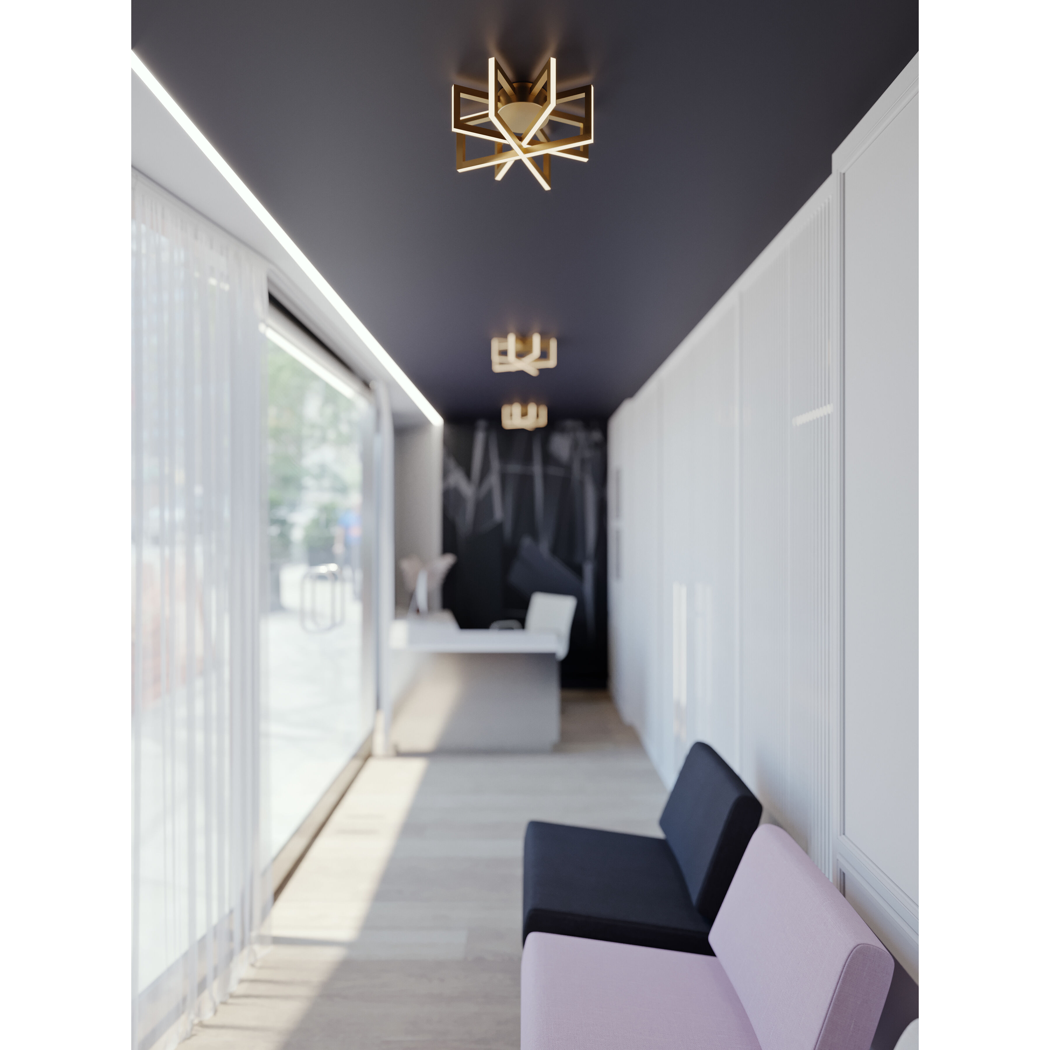 Cass LED 17 inch Gold Flush Mount Ceiling Light