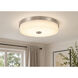 Boswell 1 Light 13.25 inch Satin Nickel Flush Mount Ceiling Light