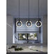 Halo Linear Pendant Ceiling Light in Black
