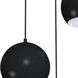 Roxy 3 Light 18 inch Black Triple Round Pendant Ceiling Light