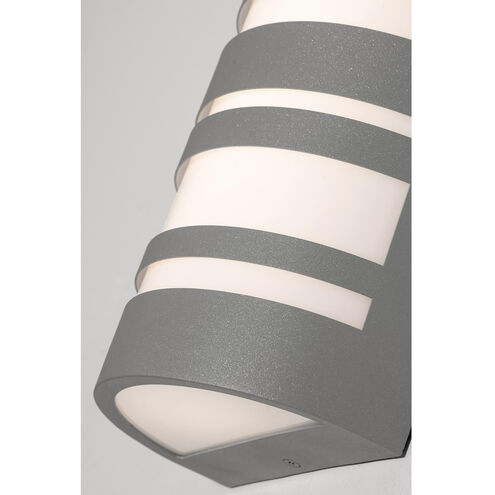 Stack LED 12 inch Textured Grey Outdoor Sconce
