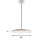 Edge Round LED 16 inch Satin Nickel Pendant Ceiling Light