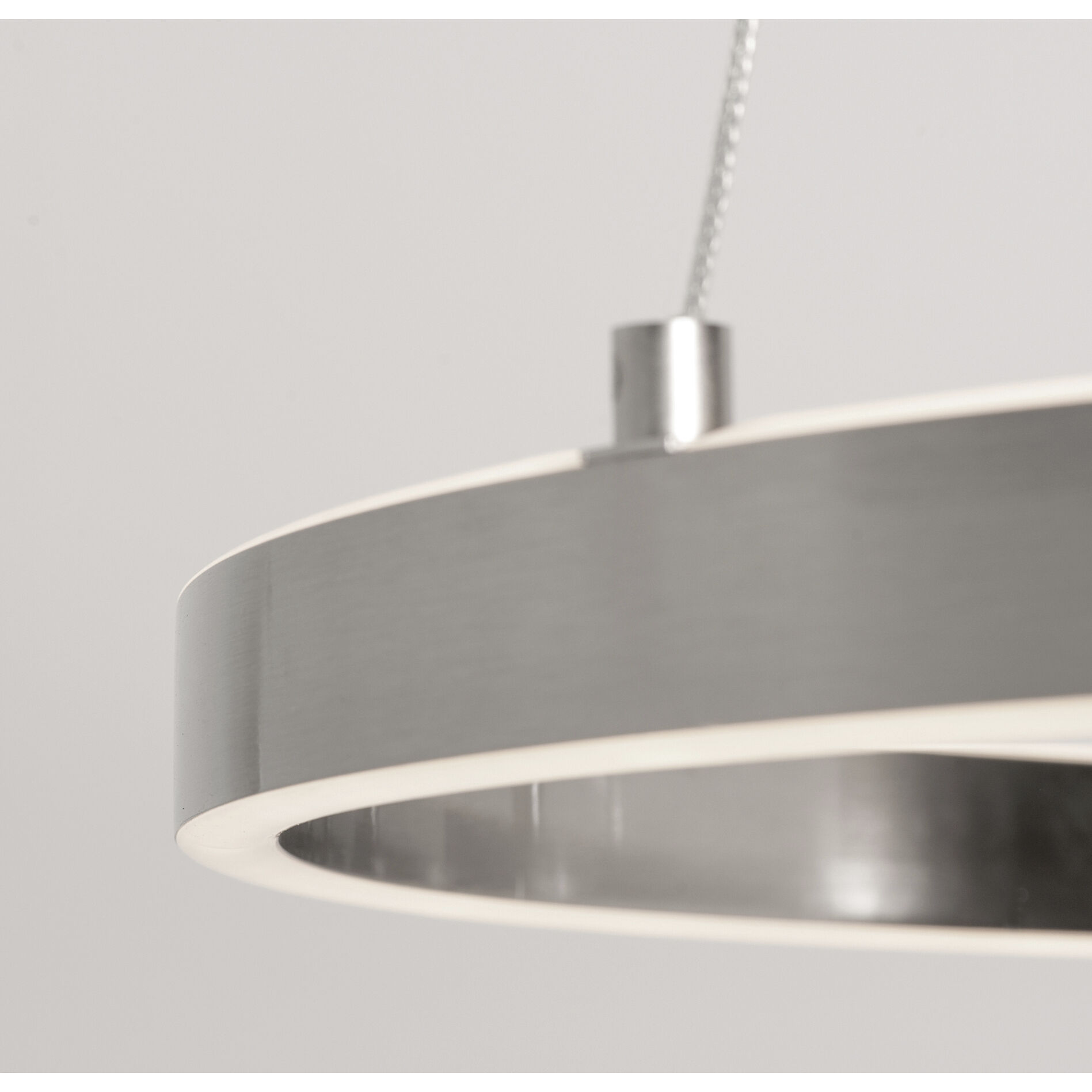 Glo LED 23.75 inch Satin Nickel Pendant Ceiling Light