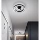 One LED 18 inch Black Flush Mount Ceiling Light