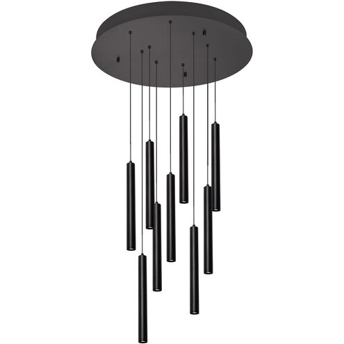 Eli 9 Light 24 inch Black Pendant Ceiling Light