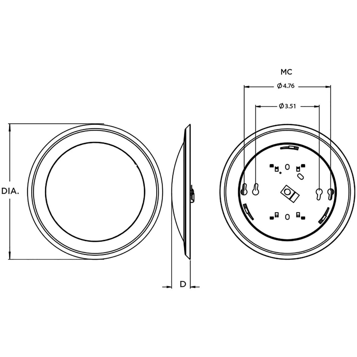 Slim LED 7.5 inch White Flush Mount Ceiling Light