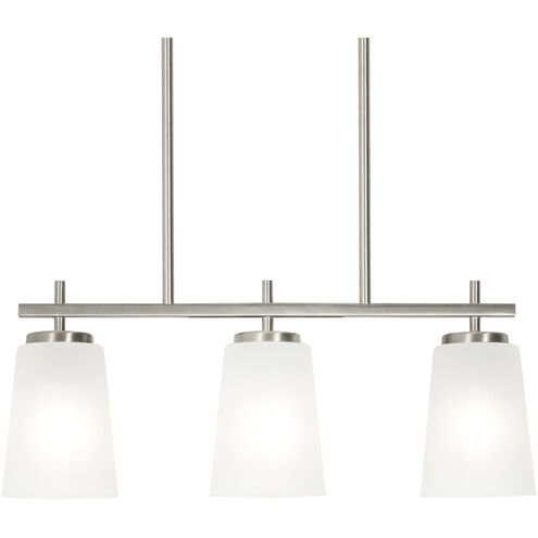 Joanna 3 Light 5 inch Satin Nickel Linear Pendant Ceiling Light