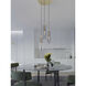 Vista 3 Light 18 inch Light Antique Brass Multi-light Pendant Ceiling Light