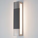 Post LED 4 inch Satin Nickel and Dark Grey ADA Sconce Wall Light