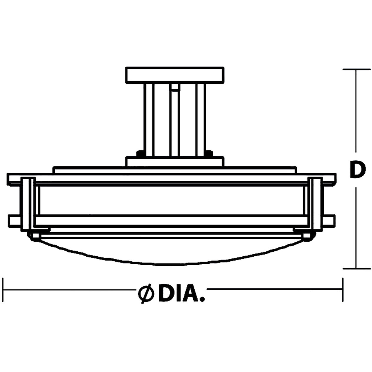 Carlisle LED 24 inch Satin Nickel Semi-Flush Mount Ceiling Light