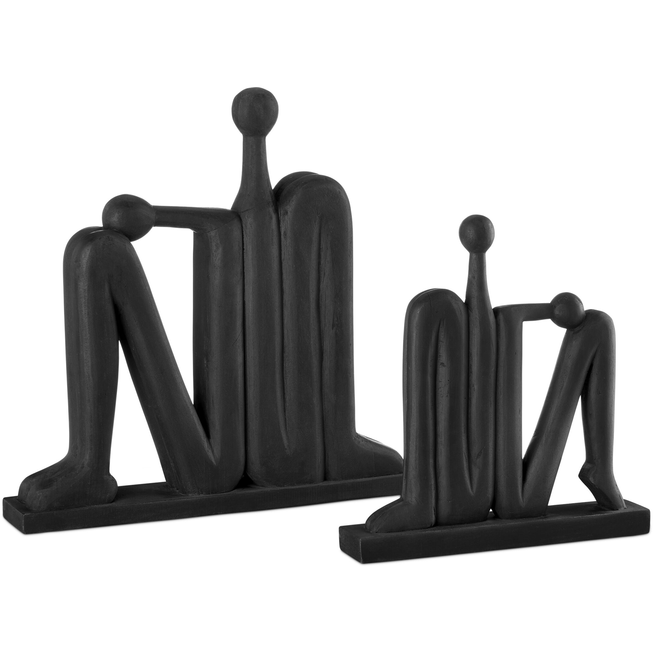 Abstract 24 X 24 inch Figure Sculptures, Set of 2