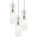 Spun 3 Light 16 inch Satin Nickel Multi Pendant Ceiling Light