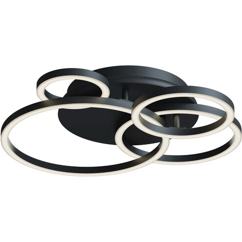 Orbit LED 18 inch Black Semi-Flush Mount Ceiling Light