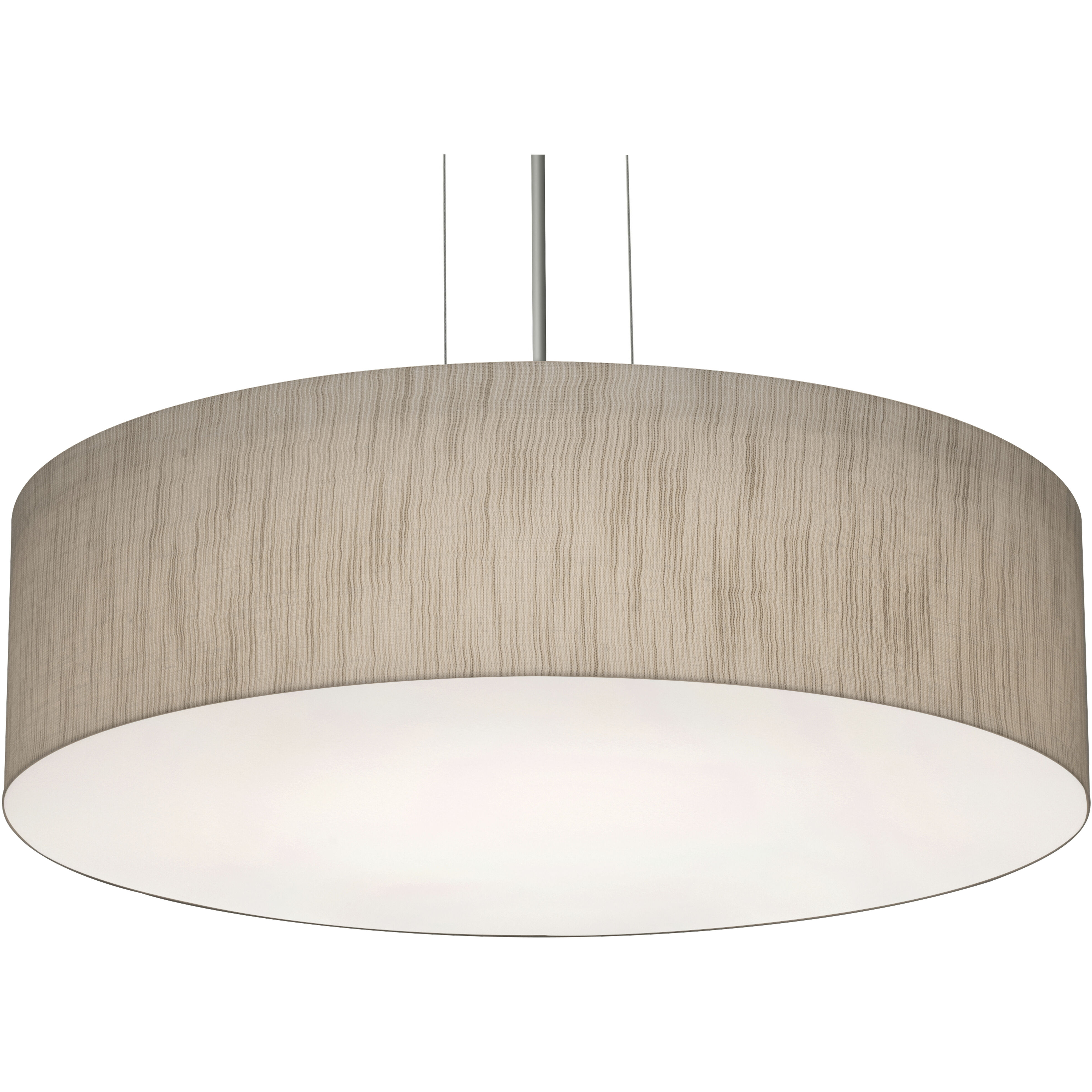 Anton 3 Light 19.25 inch Satin Nickel Pendant Ceiling Light in Jute