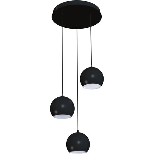 Roxy 3 Light 18 inch Black Triple Round Pendant Ceiling Light
