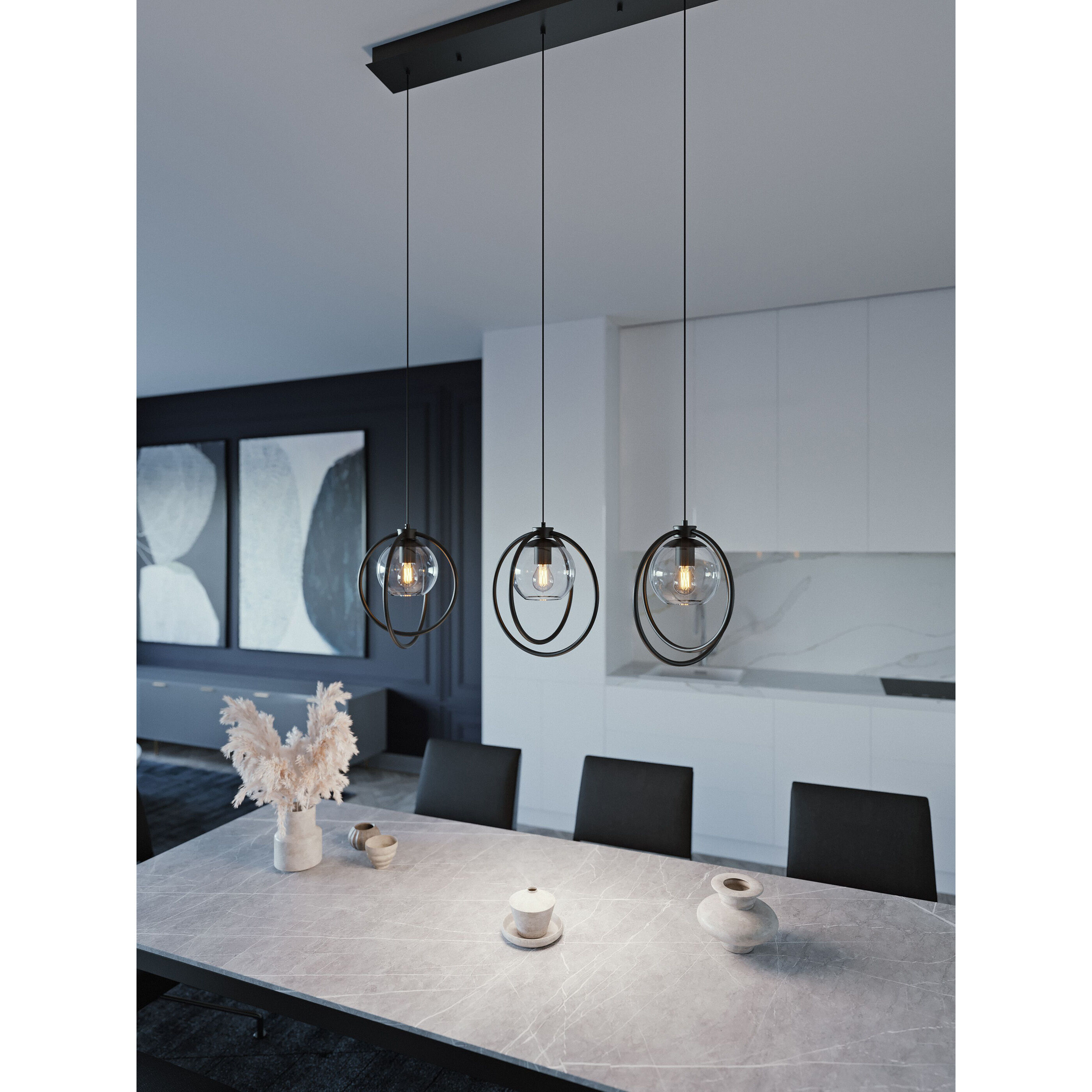 Jamie 3 Light 12.25 inch Satin Nickel Mini Pendant Ceiling Light