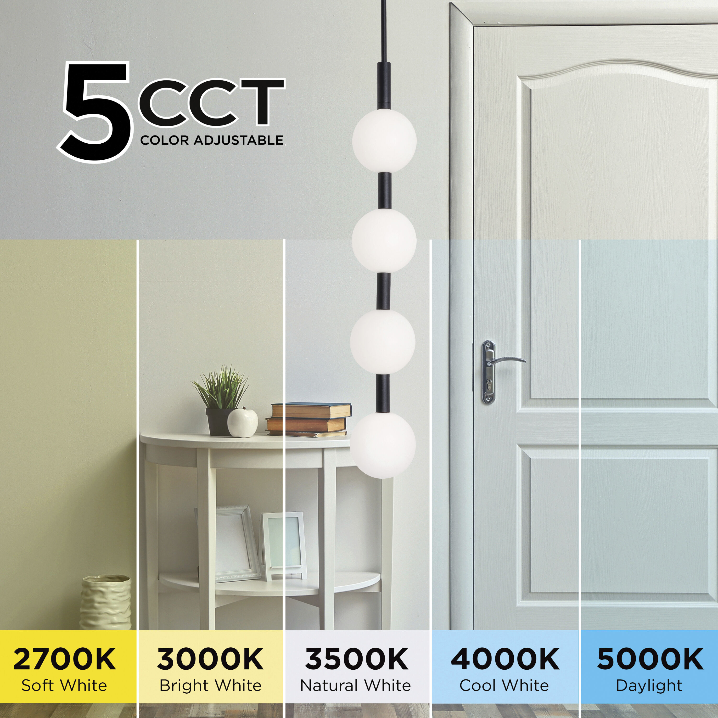 Baroque LED 6 inch Black Pendant Ceiling Light