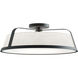 Lizzette LED 18 inch Black Semi-Flush Mount Ceiling Light