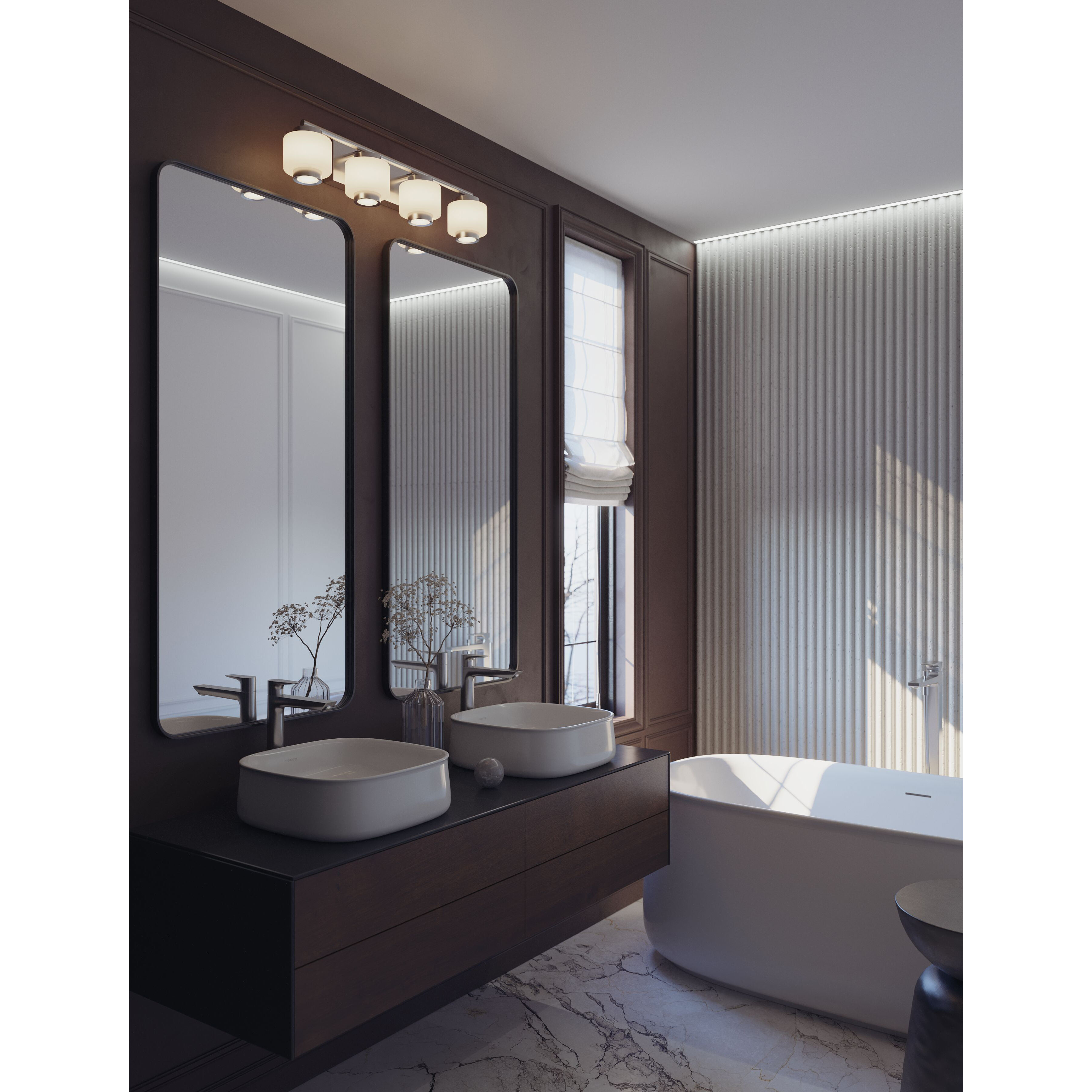 Sydney LED 28 inch Satin Nickel Vanity Light Wall Light