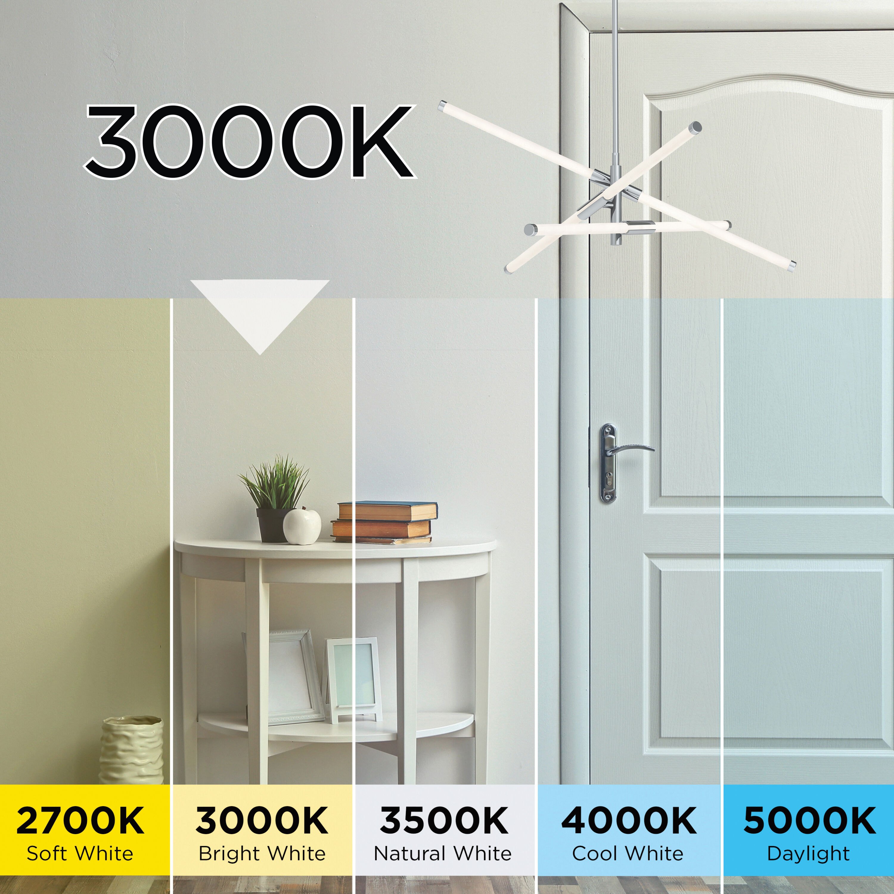 Rusnak 3 Light 30 inch Polished Chrome Pendant Ceiling Light