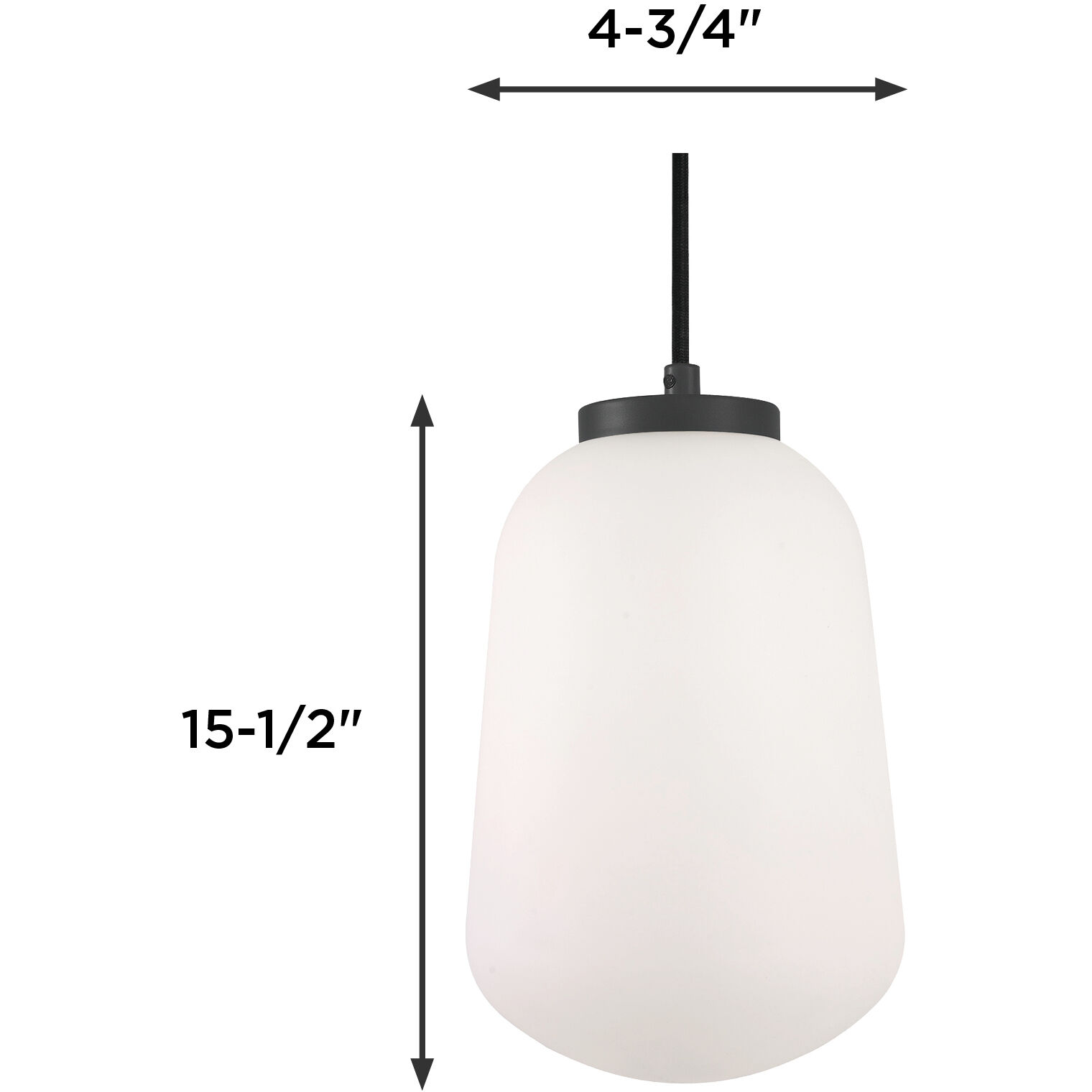 Olivia LED 7 inch Black Pendant Ceiling Light