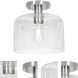Elsa 1 Light 10 inch Satin Nickel Semi-Flush Mount Ceiling Light