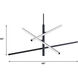 Knoll LED 48 inch Polished Chrome Pendant Ceiling Light