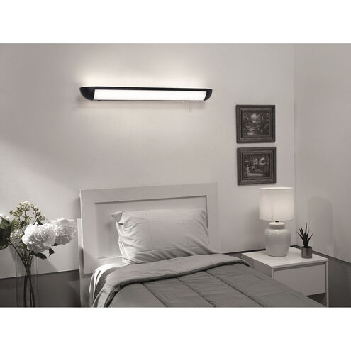 Clairemont LED 48 inch Black ADA Overbed Wall Light