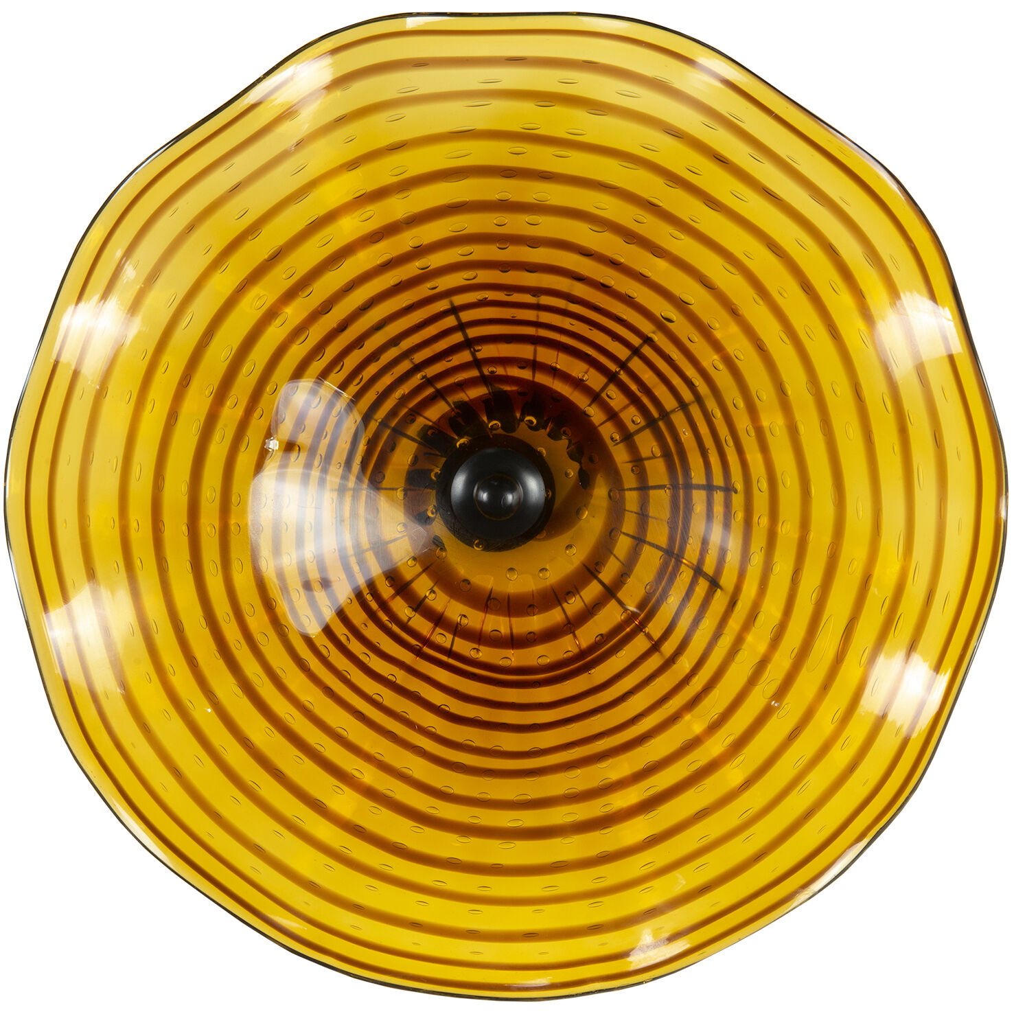 Rosslyn Amber Art Glass Wall Decor