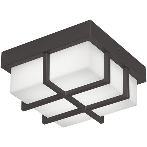 August LED 8.11 inch Black Outdoor Flush Mount
