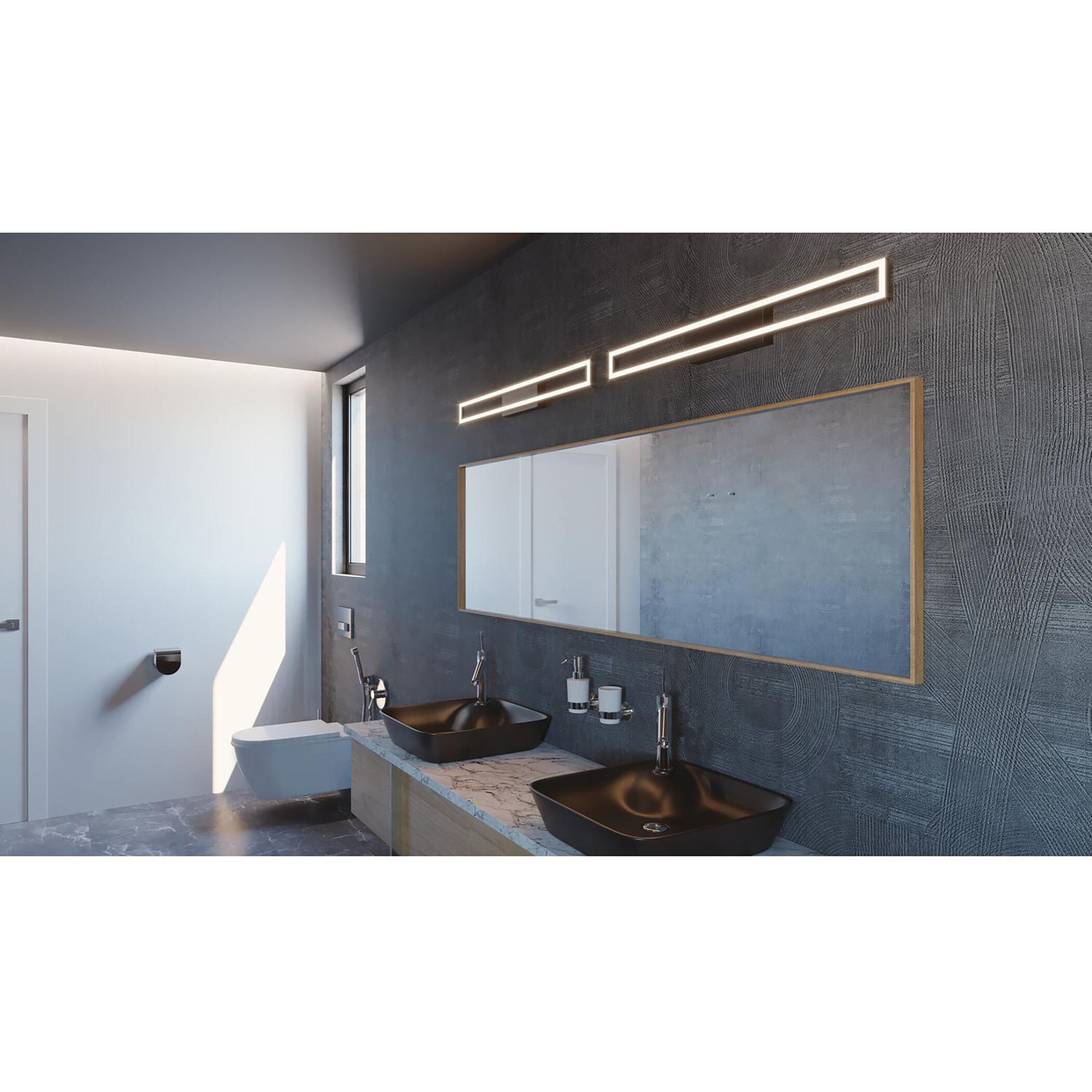 Zola LED 35 inch Black Vanity Light Wall Light